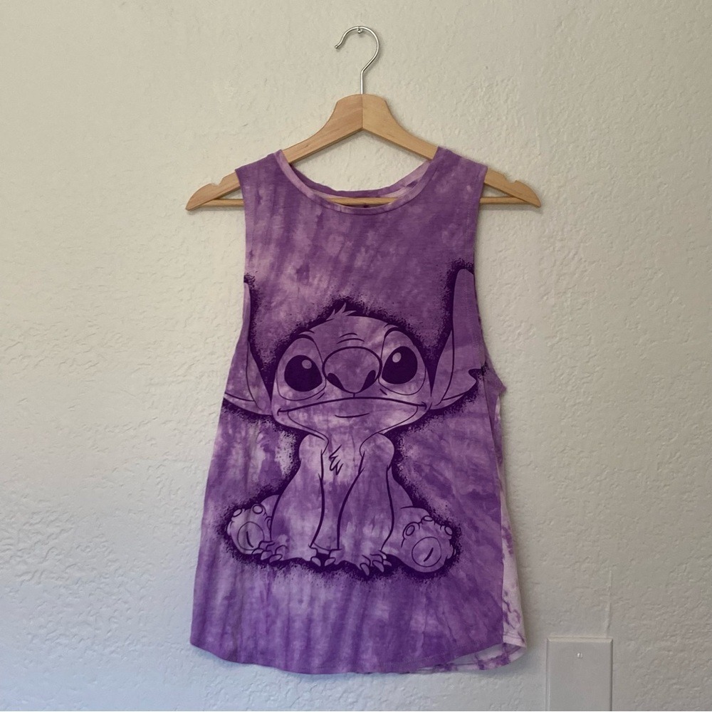 Disney Muscle Tank‎ Purple Tie-Dye Stitch Graphic Size XS